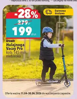 Biedronka Hulajnoga Vacay Pro SPOKEY koła 145mm niebieska oferta