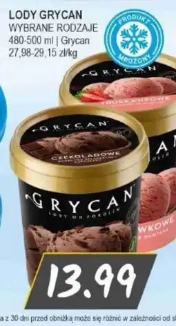 Słoneczko Lody Grycan oferta