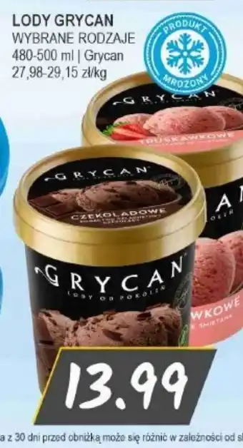 Słoneczko Lody Grycan oferta