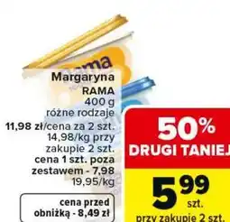 Carrefour Margaryna RAMA 400 g różne rodzaje oferta