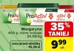Carrefour Margaryna ProActiv 400 g, różne rodzaje oferta