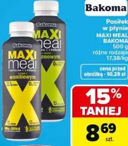 Carrefour Posiłek w płynie MAXI MEAL BAKOMA 500 g różne rodzaje oferta