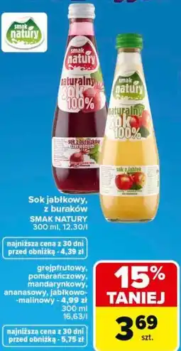 Carrefour Sok jabłkowy, z buraków SMAK NATURY oferta