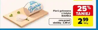 Carrefour Pierś gotowana z indyka BIANKA oferta
