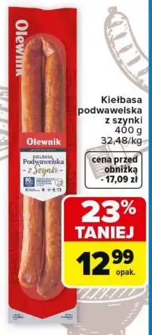 Carrefour Kiełbasa podwawelska z szynki oferta