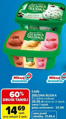 Carrefour Lody ZIELONA BUDKA 1 l, różne rodzaje oferta