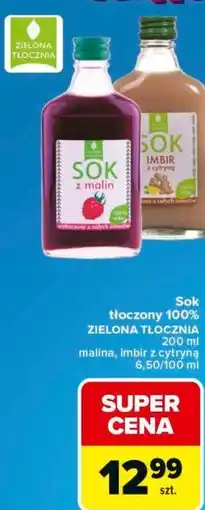 Carrefour Sok tłoczony 100% ZIELONA TŁOCZNIA oferta