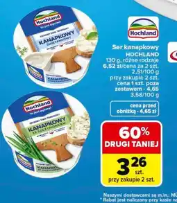Carrefour Ser kanapkowy HOCHLAND 130 g, różne rodzaje oferta
