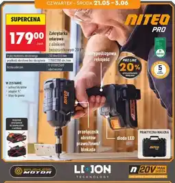 Biedronka Zakrętarka udarowa z silnikiem bezszczotkowym 20V NITEO PRO oferta