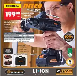 Biedronka Wiertarko-wkrętarka udarowa z silnikiem bezszczotkowym 20V NITEO PRO oferta