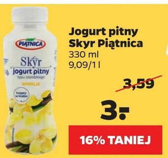 Netto Jogurt pitny Skyr Piątnica oferta