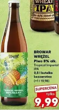Kaufland BROWAR WRĘŻEL Piwo 8% alk. Tropical Imperial IPA 0,5 l butelka bezzwrotna oferta