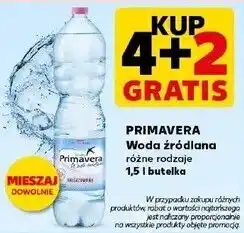Kaufland Primavera Woda źródlana różne rodzaje 1,5 l butelka oferta