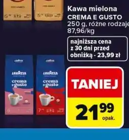 Carrefour Kawa mielona Crema E Gusto Lavazza oferta