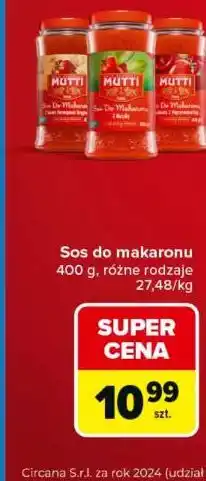 Carrefour MUTTI Sos do makaronu oferta
