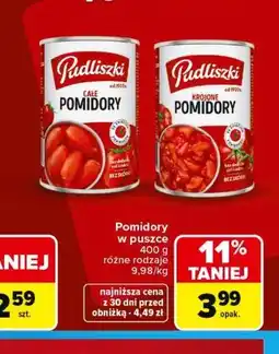 Carrefour Pudliszki Pomidory w puszce oferta