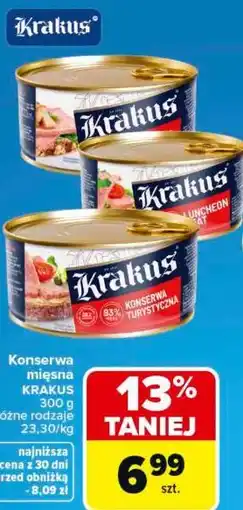 Carrefour Konserwa mięsna KRAKUS oferta