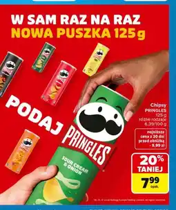 Carrefour Chipsy PRINGLES 125 g różne rodzaje oferta