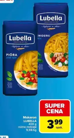 Carrefour Makaron LUBELLA 400 g różne rodzaje oferta
