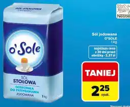 Carrefour Sól jodowana O'SOLE oferta
