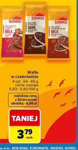 Carrefour Wafle w czekoladzie SONKO oferta