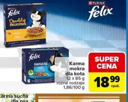 Carrefour Karma mokra dla kota felix 12x85g różne rodzaje oferta