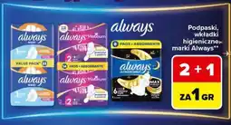 Carrefour Podpaski, wkładki higieniczne marki Always oferta