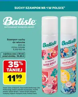 Carrefour Szampon suchy do włosów Batiste, 200 ml, różne rodzaje oferta