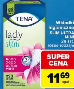 Carrefour Wkładki higieniczne SLIM ULTRA MINI TENA oferta
