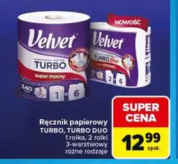 Carrefour Ręcznik papierowy TURBO, TURBO DUO Velvet oferta