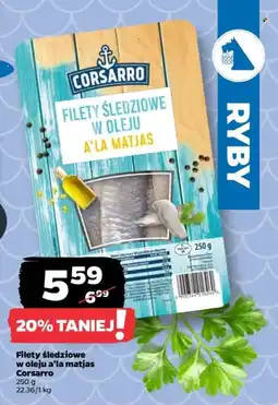 Netto Filety śledziowe w oleju a'la matjas Corsarro oferta