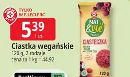 E.Leclerc Ciasteczka malina-burak-nasiona chia Wiodąca Marka Nat & Vie oferta