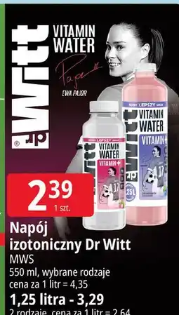 E.Leclerc Napój witaminy i minerały Dr Witt Vitamin Water oferta