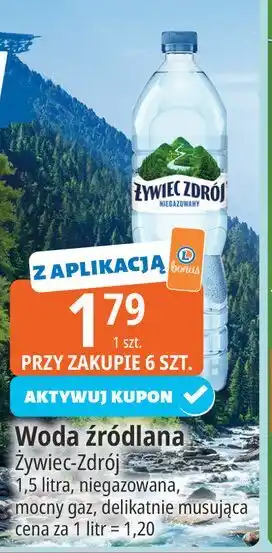Woda mocny gaz Żywiec Zdrój
