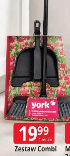 E.Leclerc Zestaw do sprzątania combi miotła + zmiotka szufelka York oferta