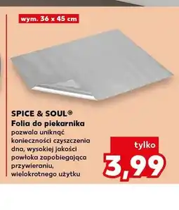 Kaufland Folia do piekarnika spice & soul wym. 36x45cm oferta