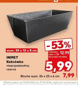 Kaufland Keksówka nieprzywieralna czarna inmet wym. 30x12x8cm oferta