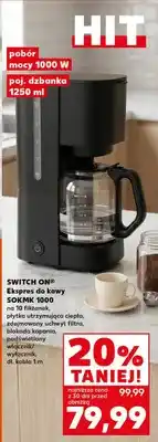 Kaufland Ekspres do kawy sokmk 1000 switch on pobór mocy 1000W poj. Dzbanka oferta