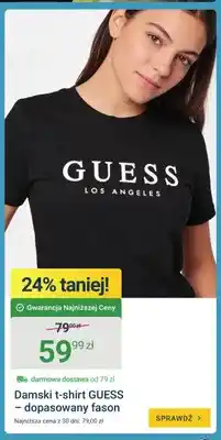 ERLI Damski t-shirt GUESS dopasowany fason oferta