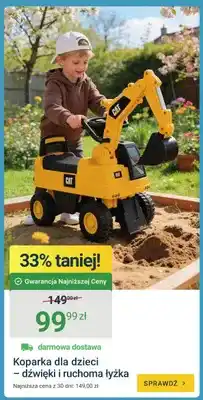 ERLI Koparka dla dzieci CAT – dźwięki i ruchoma łyżka oferta