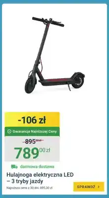 ERLI Hulajnoga elektryczna LED Sigma - 3 tryby jazdy oferta