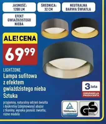 ALDI Lampa sufitowa z efektem gwiaździstego nieba oferta