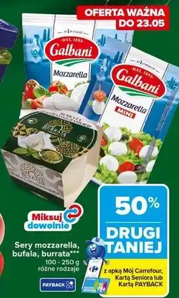 Carrefour Sery mozzarella, bufala, burrata oferta