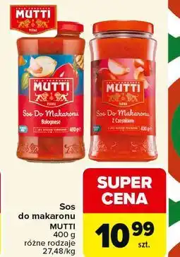 Carrefour Sos do makaronu mutti oferta