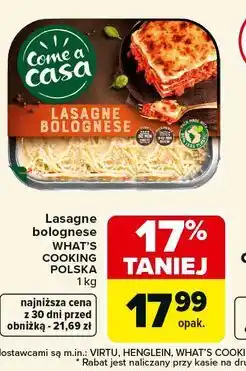 Carrefour Lasagne bolognese what's cooking polska oferta
