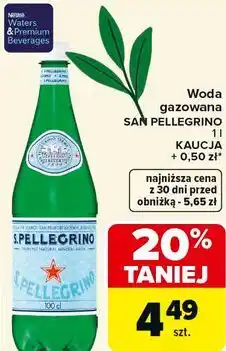 Carrefour Woda gazowana san pellegrino oferta
