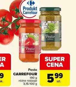 Carrefour Pesto carrefour 190 g różne rodzaje oferta