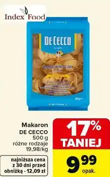 Carrefour Makaron de cecco 500 g różne rodzaje oferta