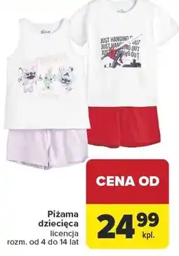 Carrefour Piżama dziecięca licencja oferta