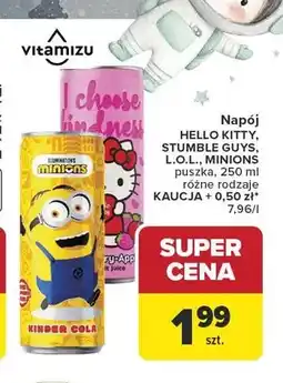 Carrefour Vitamizu Napój Minions Hello Kitty oferta